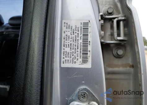 2008 Honda Accord Exl from USA, damaged, VIN 1HGCP36818A032714